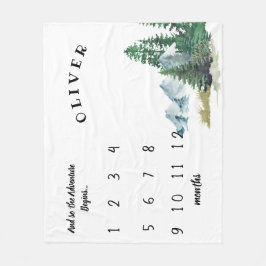 Cobertor De Velo Aventura Começa O Milestone Do Bebê Da Floresta