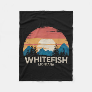 Cobertor De Velo Aventura de Inverno no Retro Whitefish Montana Ski