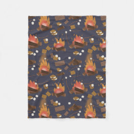 Cobertor De Velo Aventura e Marshmallow de Acampamento de Fogo