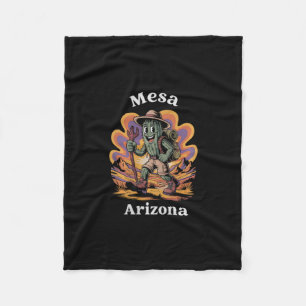 Cobertor De Velo Aventura Retro Mesa Arizona Trilha Hiking Cactus P