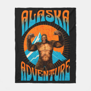 Cobertor De Velo Aventura Retro Sasquatch Montanha do Alasca