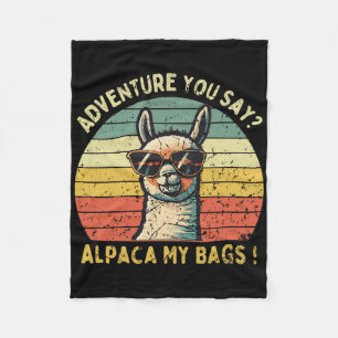 Cobertor De Velo Aventura Você Diz Alpaca Minhas Bolsas Vintage Par