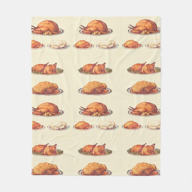 Cobertor De Velo Aves de capoeira: Roast Fows, Roast Goose, Roast T (Frente)