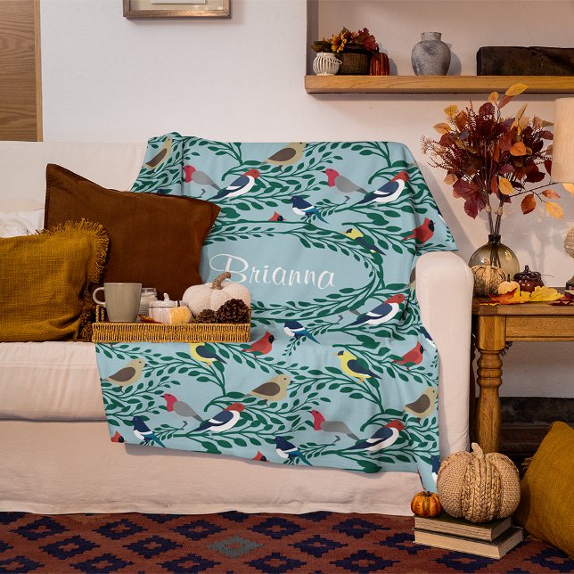 Cobertor De Velo Aves Em Ramais Personalizados (Criador carregado)