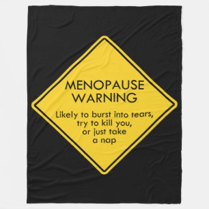 Cobertor De Velo Aviso de Menopausa