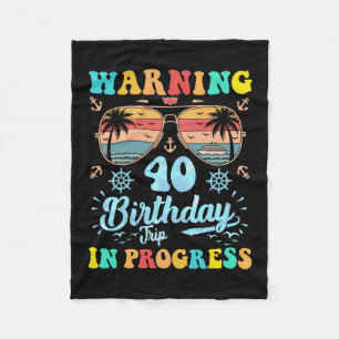 Cobertor De Velo Aviso Viagem de Aniversário de 40 anos em Andament