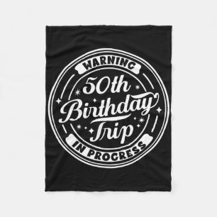 Cobertor De Velo Aviso Viagem de Aniversário de 50 anos em Andament