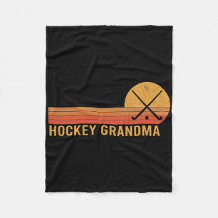 Cobertor De Velo Avó de Hockey Retro Vintage Jogadora de Hockey 