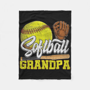 Cobertor De Velo Avô de Softbol Jogador de Softbol Jogo Dia dos Pai