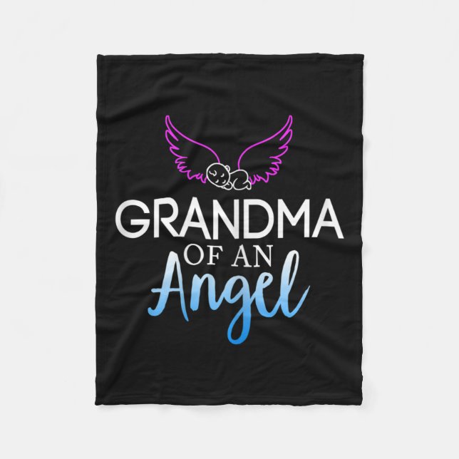 Cobertor De Velo Avó de um Anjo Mês de Conscientização Sids  (Frente)