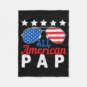 Cobertor De Velo Avô Patriótico Americano Pap Retro 4 De Julho