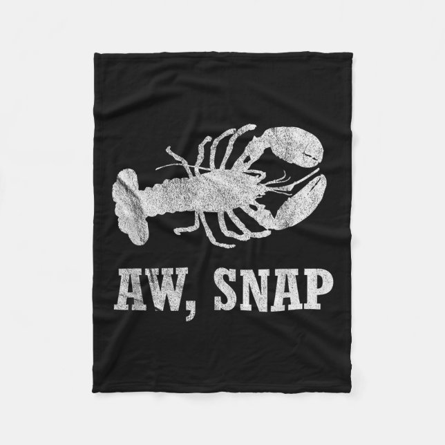 Cobertor De Velo Aw Snap Funny Lobster Pun Novelty Graphic (Frente)