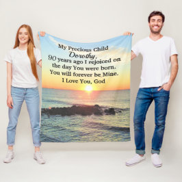 COBERTOR DE VELO AWE INSPIRANDO 90 DE ANIVERSÁRIO PERSONALIZADO