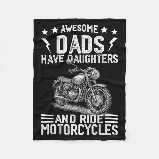 Cobertor De Velo Awesome Dads Have Daughters And Ride Motorcycles F (Frente)