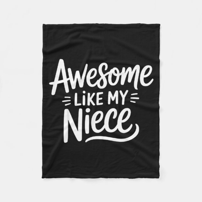 Cobertor De Velo Awesome Like My Niece  (Frente)