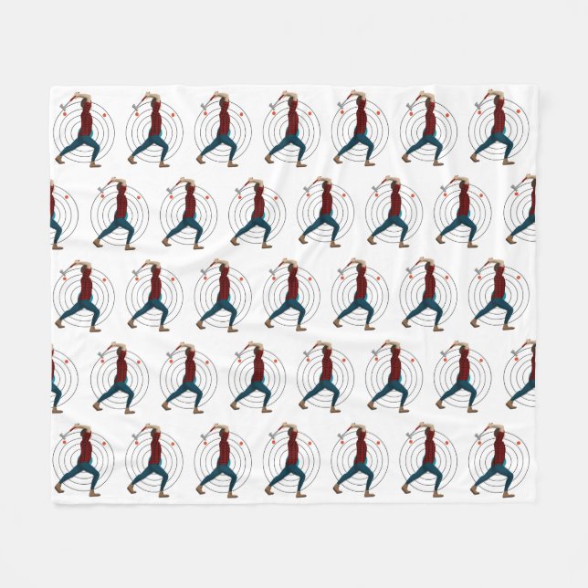 Cobertor De Velo Ax Throwing (Frente (Horizontal))