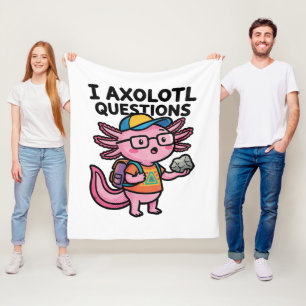 Cobertor De Velo Axolote Nerd Sarcástico Eu Faço Perguntas de Axolo