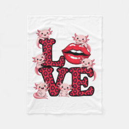 Cobertor De Velo Axolotl Love Splash Blanket