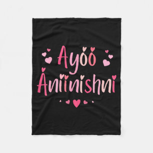 Cobertor De Velo Ayóó Ánííníshní - Eu Te Amo Em Navajo Com N Fofo
