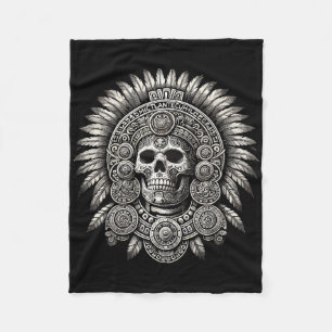 Cobertor De Velo Aztec Mictlantecuhtli Orgulho Mexicano Boxing
