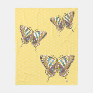 Cobertor De Velo Aztec Swallowtail Fleece Blanket