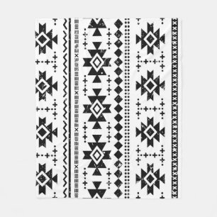 Cobertor De Velo Aztec tribal, fundo branco vintage.