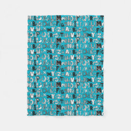 Cobertor De Velo Azul ABC