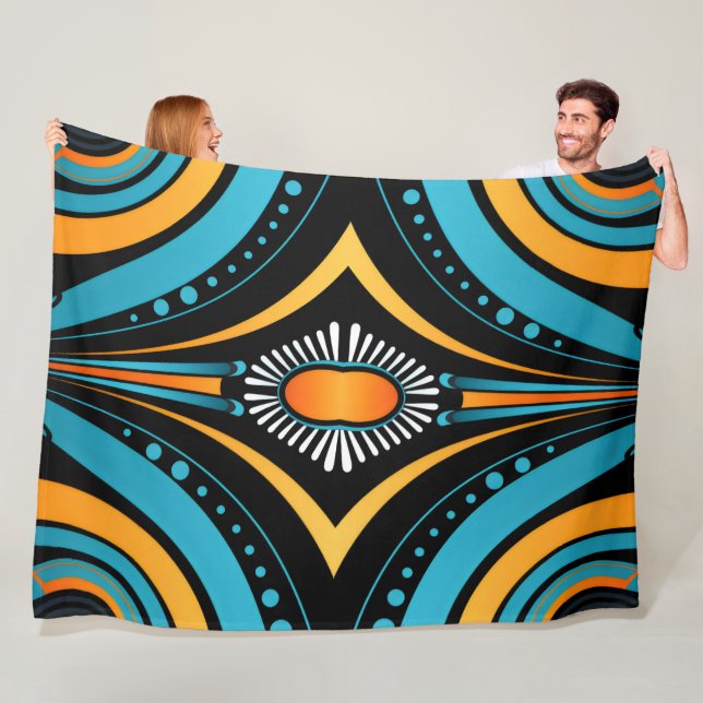 Cobertor De Velo Azul-amarelo preto (In Situ)