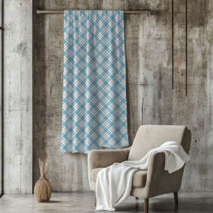 Cobertor De Velo Azul-Amarelo-Tartan em branco para as noites de in