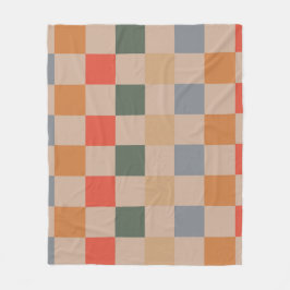 Cobertor De Velo Azul bege Laranja Castanho Marrom Verificado Padrã