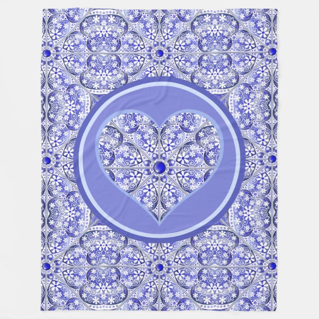 Cobertor De Velo Azul cerâmico de Grécia (Frente)