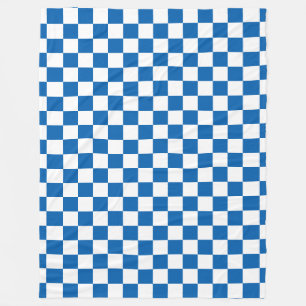 Cobertor De Velo Azul Checkered