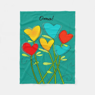 Cobertor De Velo Azul da cerceta da cobertura do velo da avó de Oma