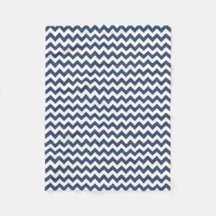 Cobertor De Velo Azul e Branco Marinho Moderno Zigzag