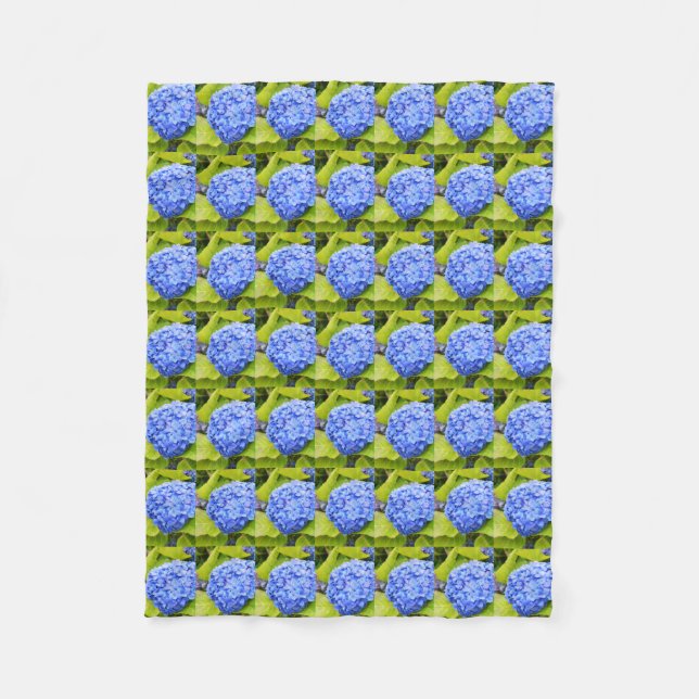 Cobertor De Velo Azul-hidrangeas floral (Frente)