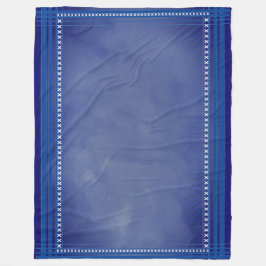 Cobertor De Velo Azul Inspirado Escocês
