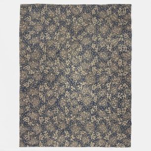 Cobertor De Velo Azul pacífico e creme Batik Fleece