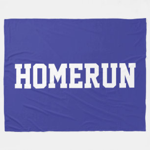 Cobertor De Velo Azul Profundo Colorido Esportivo Texto HOMERUN Bra