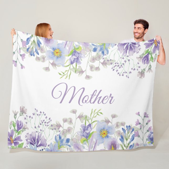 Cobertor De Velo Azul-púrpura Mola Floral Mãe (In Situ)