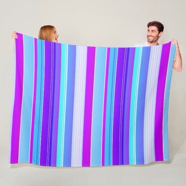 Cobertor De Velo Azul, roxo, listrado (In Situ)