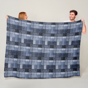 Cobertor De Velo Azul, sarja de Nimes, tartan, xadrez.