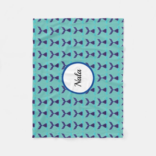 Cobertor De Velo Azul-Sereia (Frente)