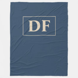 Cobertor De Velo Azul/Vanilla Monograma