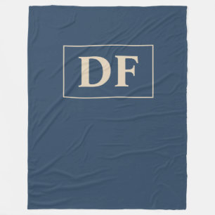 Cobertor De Velo Azul/Vanilla Monograma