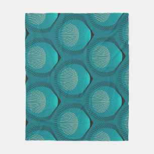 Cobertor De Velo Azulejo Azul de Penas Peacock Estilizadas