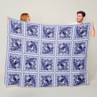Cobertor De Velo Azulejo Azul Western Denim Delft