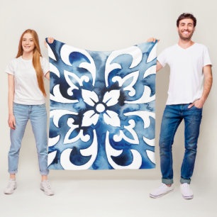 Cobertor De Velo Azulejo Cobalt II