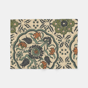 Cobertor De Velo Azulejo Floral Decorativo