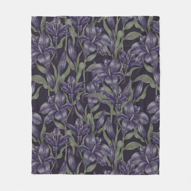 Cobertor De Velo Azulejo floral estético (Frente)