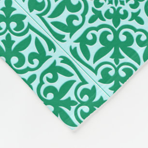 Cobertor De Velo Azulejo marroquino - turquesa e aqua